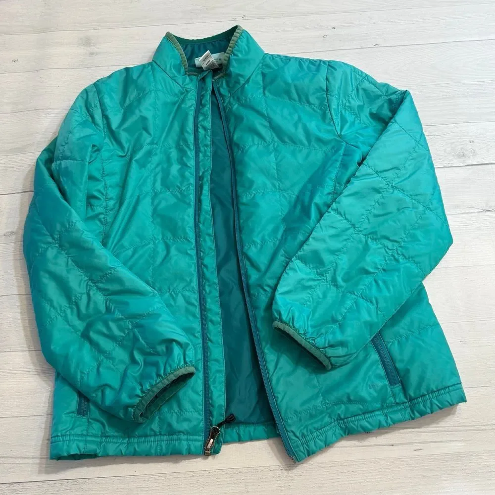 REI girls teal blue lightweight‎ puffer jacket XL 18